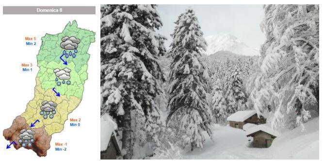 Neve in Appennino, qualche fiocco anche in alta pianura