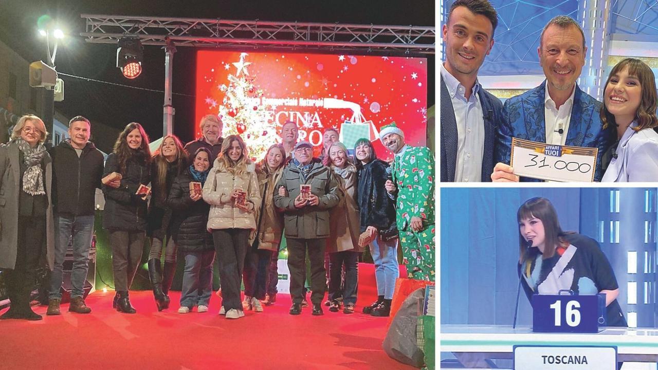 
	A sx&nbsp;la reunion degli ex concorrenti ieri in centro (Foto di Michele Falorni/Silvi), a dx Martina Graziani ad Affari Tuoi

