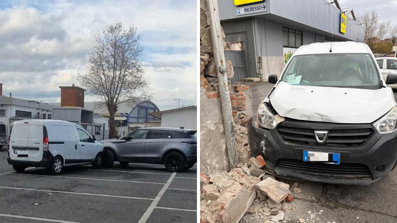 
	Il furgone contro l'auto medico e poi contro il muretto

