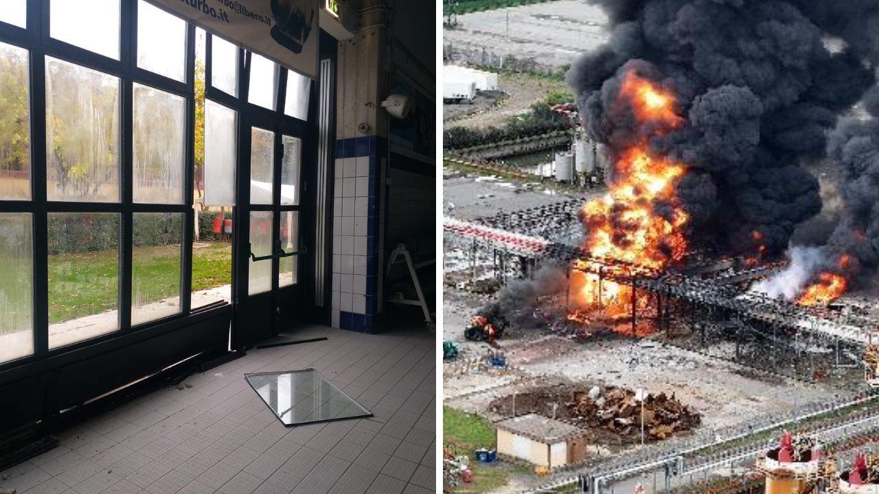 
	Le ventrata sventrata del palasport e il momento dell'esplosione

