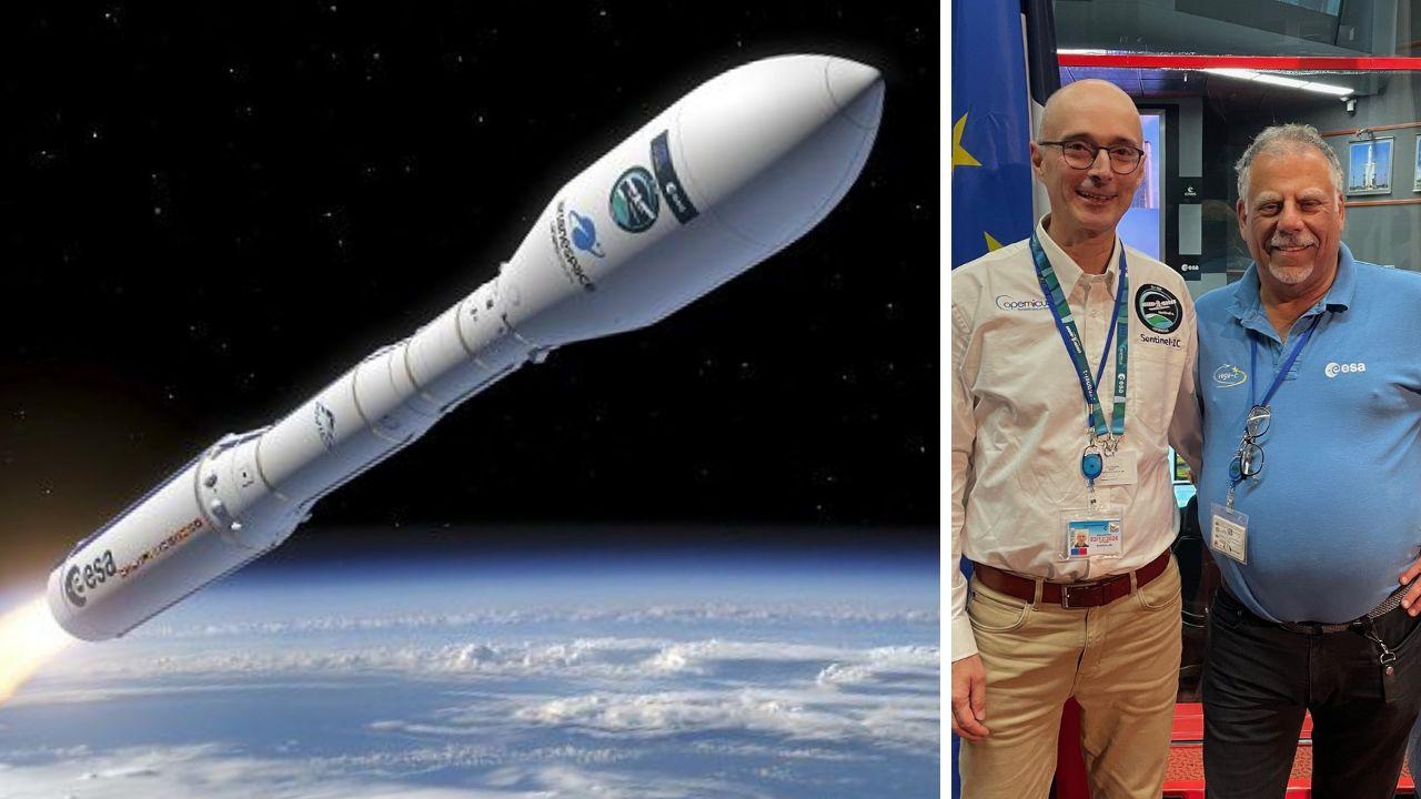 Il satellite Sentinel 1 lanciato il 6 dicembre, Pier Bargellini capo segmento spazio di Copernicus in Esa e Massimo Panicucci responsabile qualità per il ritorno al volo di Vega C inEsa