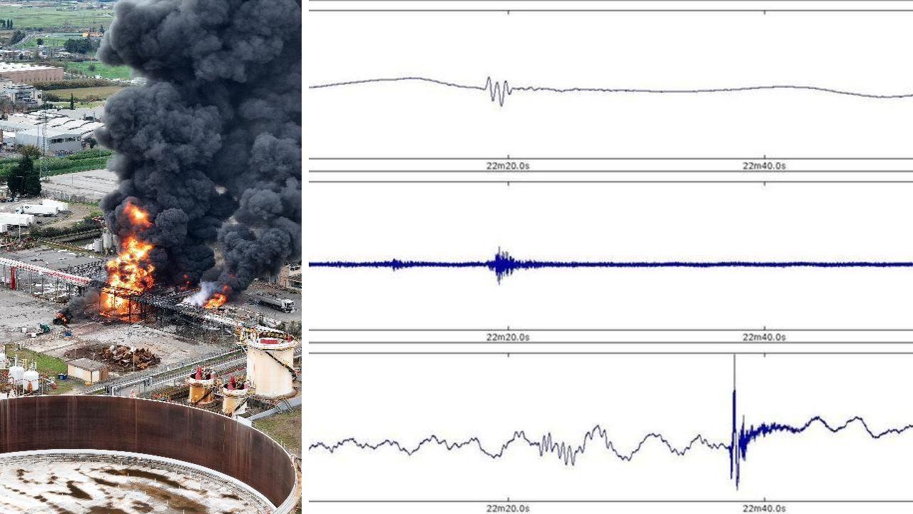 
	L'esplosione nel deposito Eni a Calenzano e le tracce registrate dai sismografi

