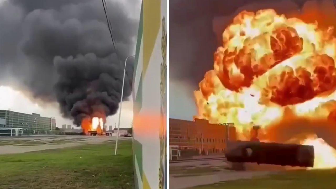 Due immagini del video bufala