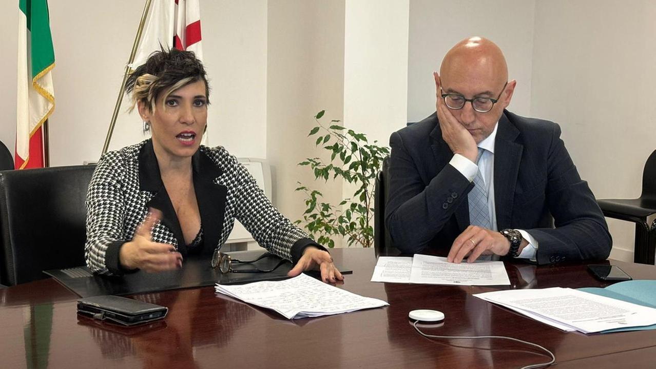 L'assessora Desirè Manca durante la conferenza stampa <em>(foto Mario Rosas)</em>