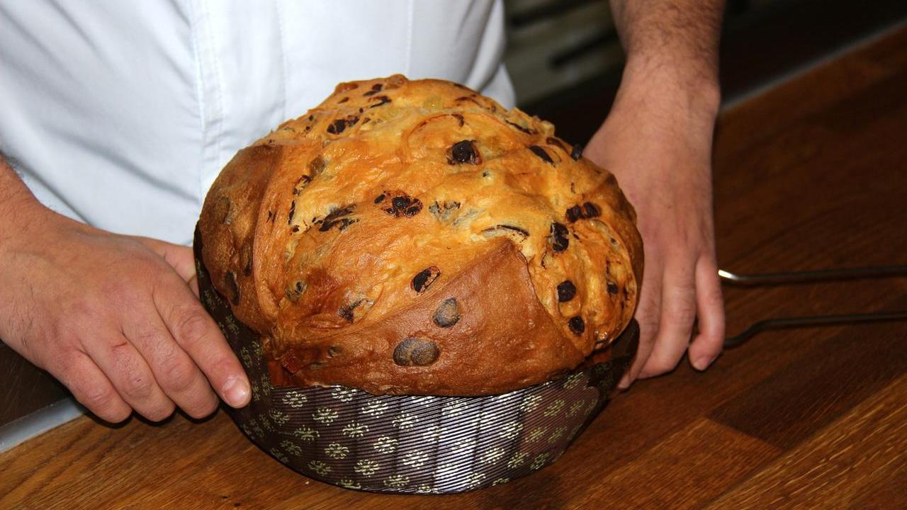 Panettone e joddu una creazione dello chef e pasticcere Salvatore Fancellu