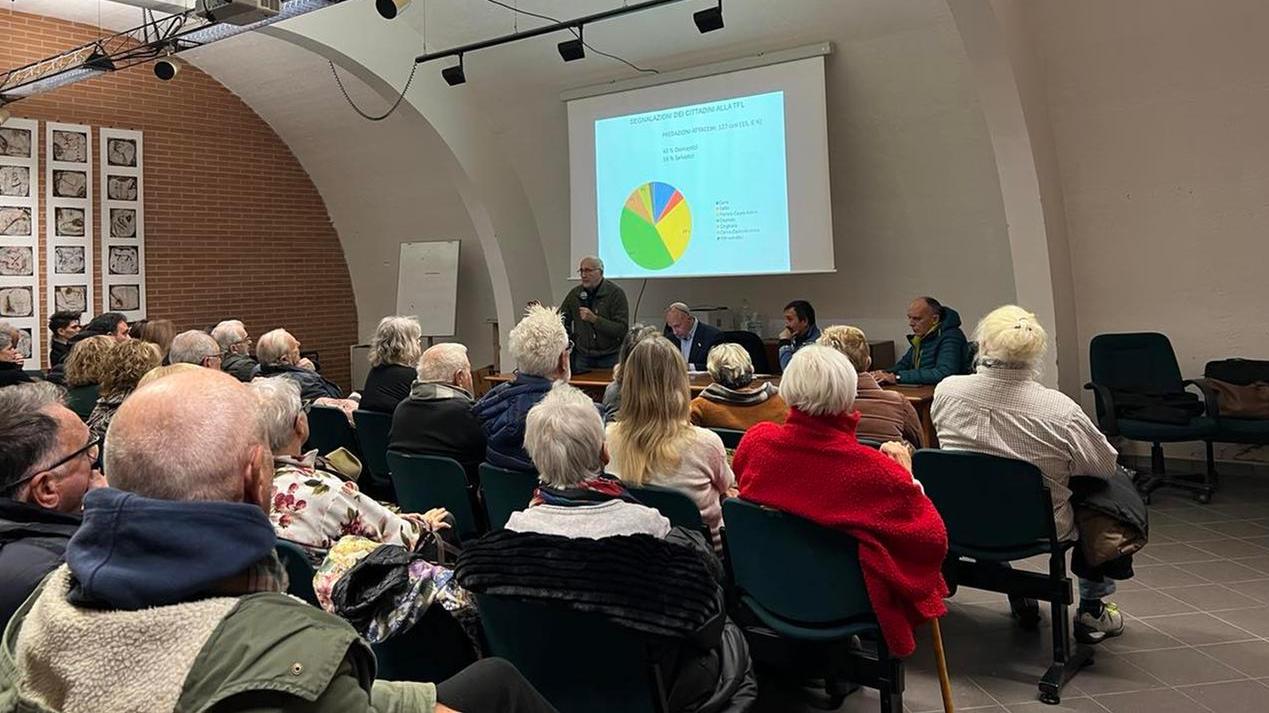 La saletta "La Pira" durante l'incontro 