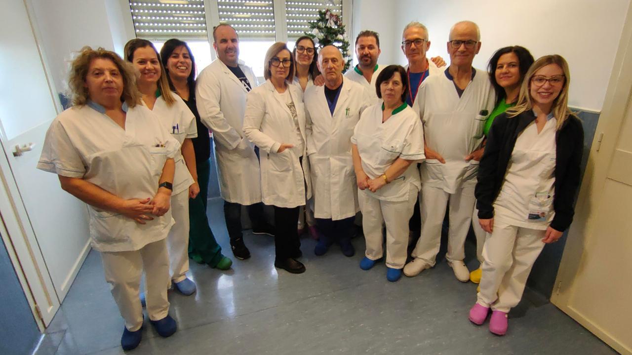 L'équipe di Chirurgia dell'ospedale Nostra Signora della Mercede di Lanusei