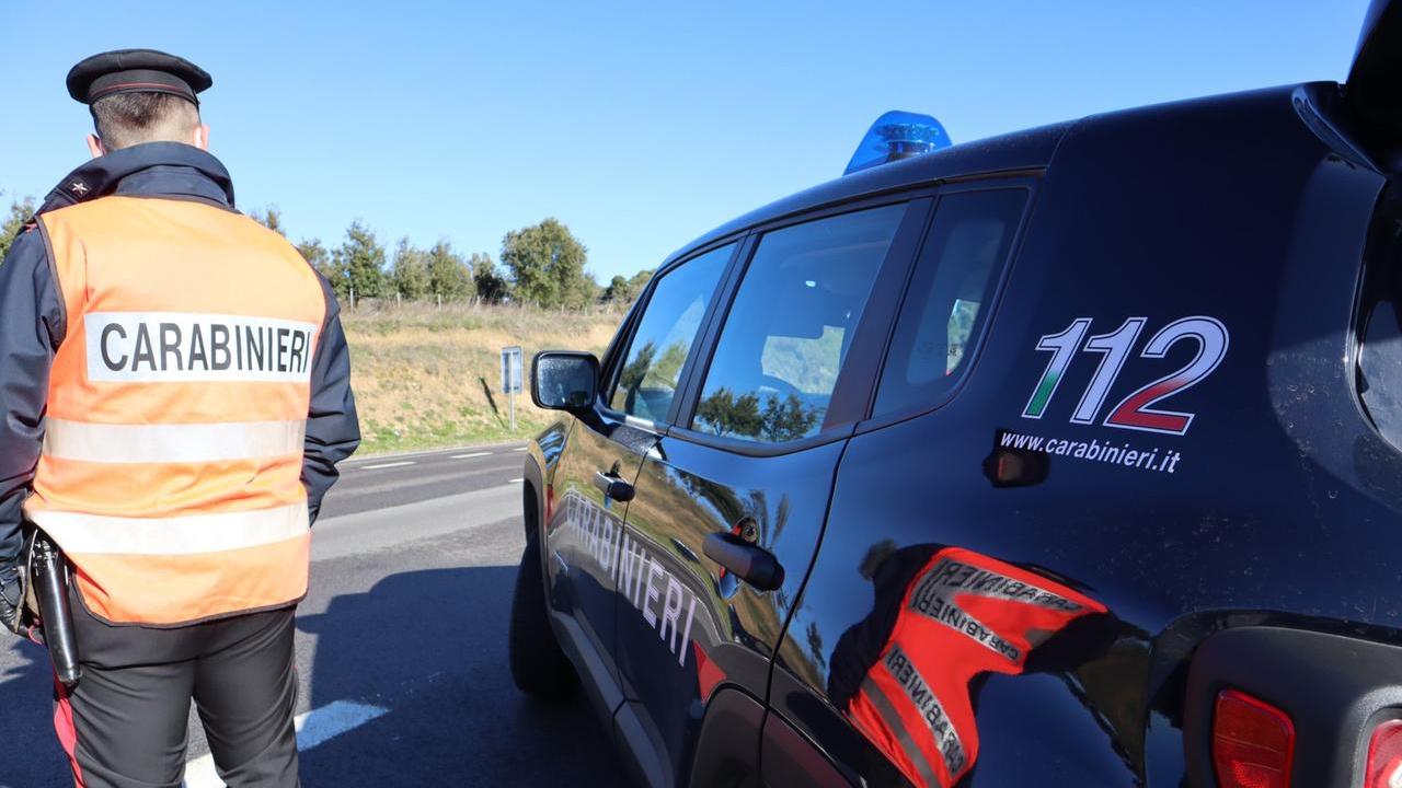 Un posto di blocco dei carabinieri 