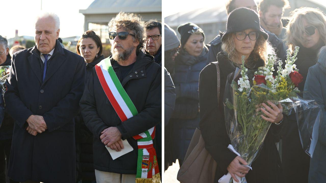 
	Il presidente della Regione Giani, il sindaco di Calenzano e il dolore dei presenti alla cerimonia a Calenzano

