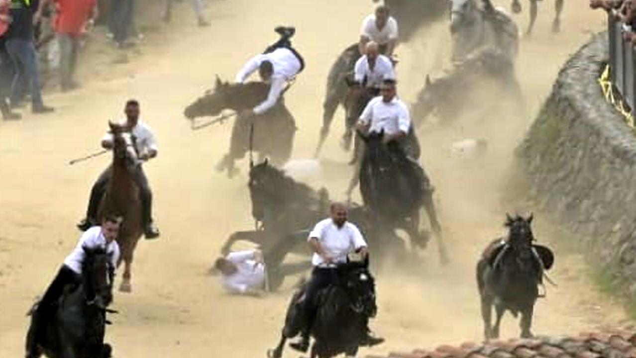 La caduta del luglio scorso all'Ardia di Sedilo