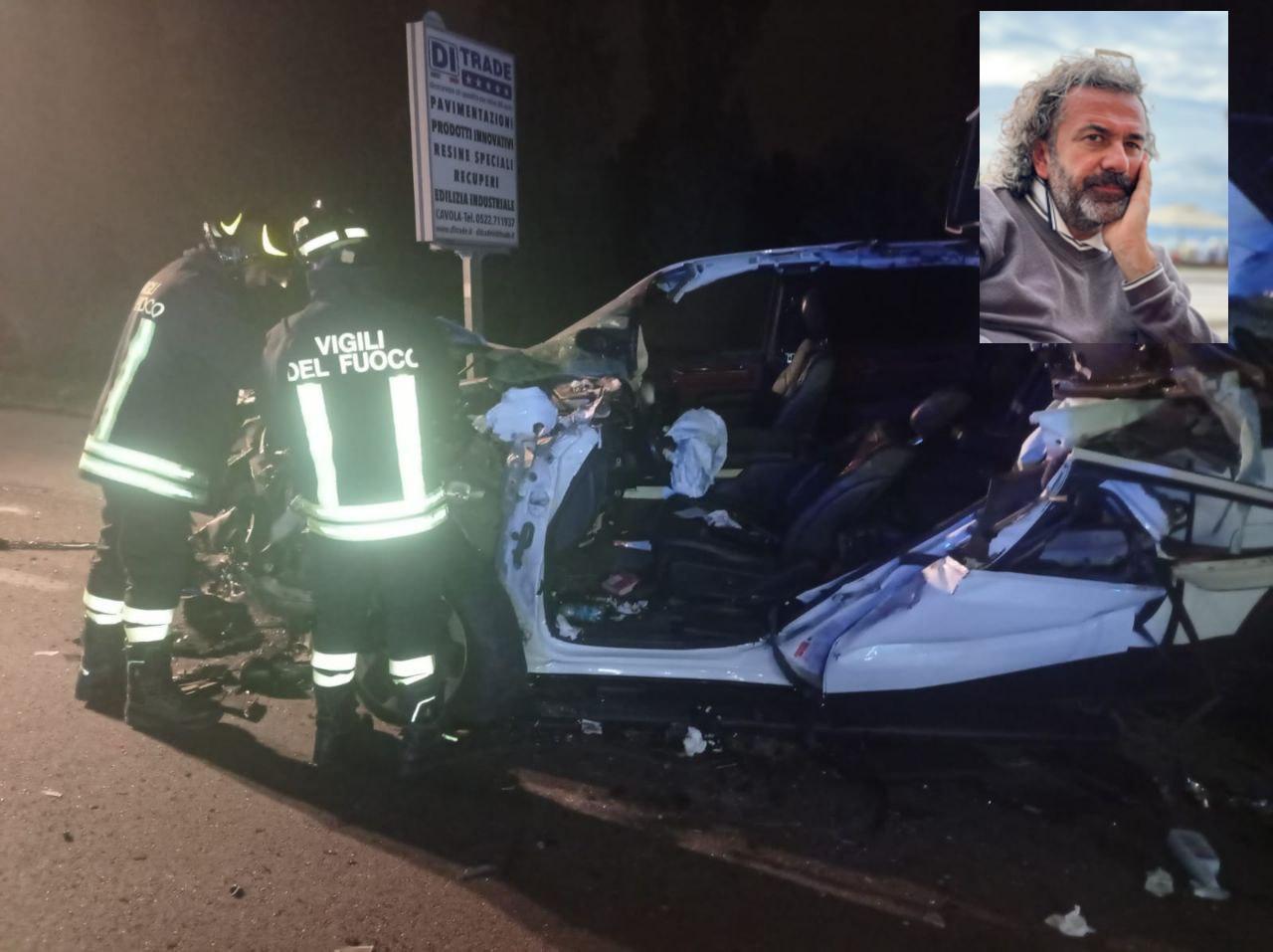 
	Massimo Ferrarini e l'immagine dell'incidente mortale

