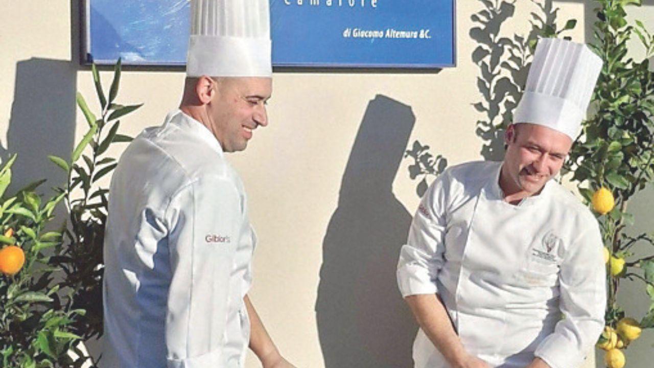 Giacomo (a destra) e Filippo Altemura all’inaugurazione