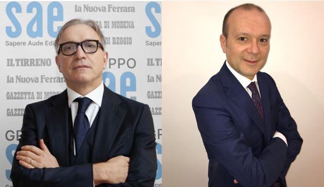 
	Aberto Leonardis (Sae) e Maurizio Scanavino (Gedi)

