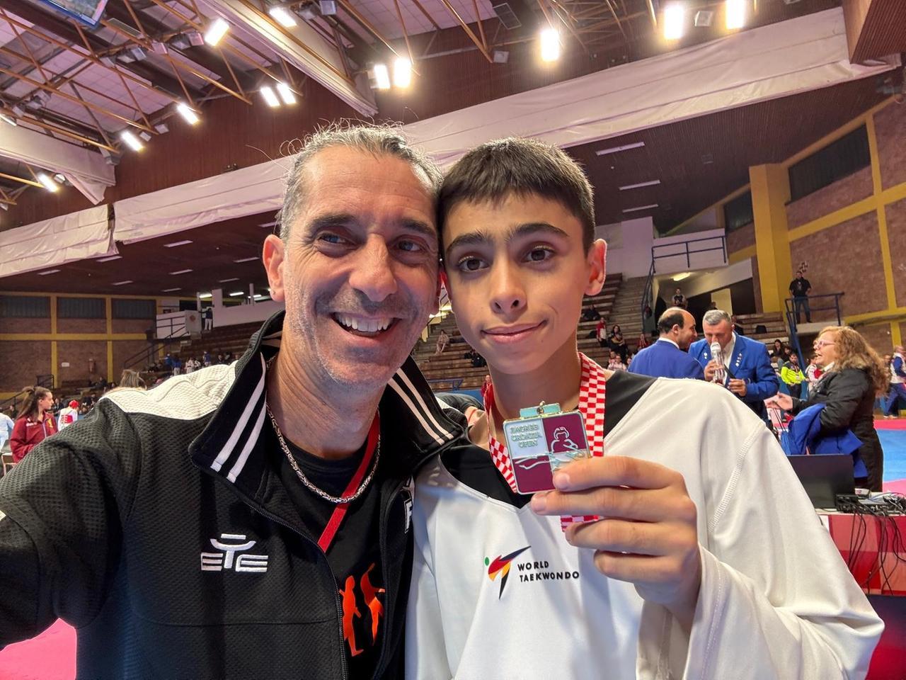 Taekwondo, il giovane Angelo Pisanu medaglia d’oro in Croazia