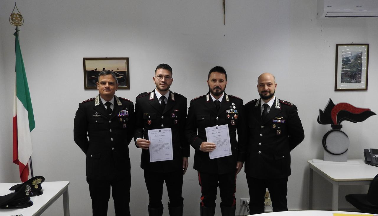 Sventarono un suicidio: encomio per due carabinieri di Copparo