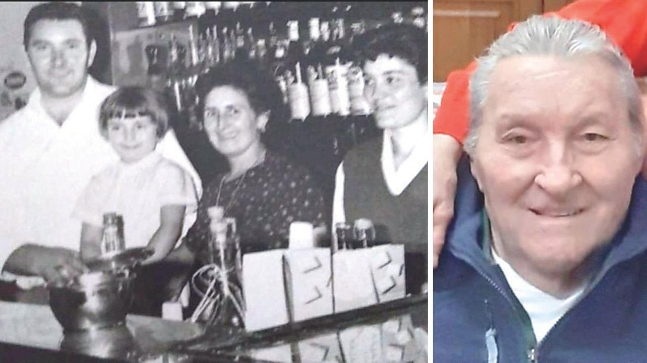 Ido in una foto recente e a sinistra nei primi anni di gestione del bar