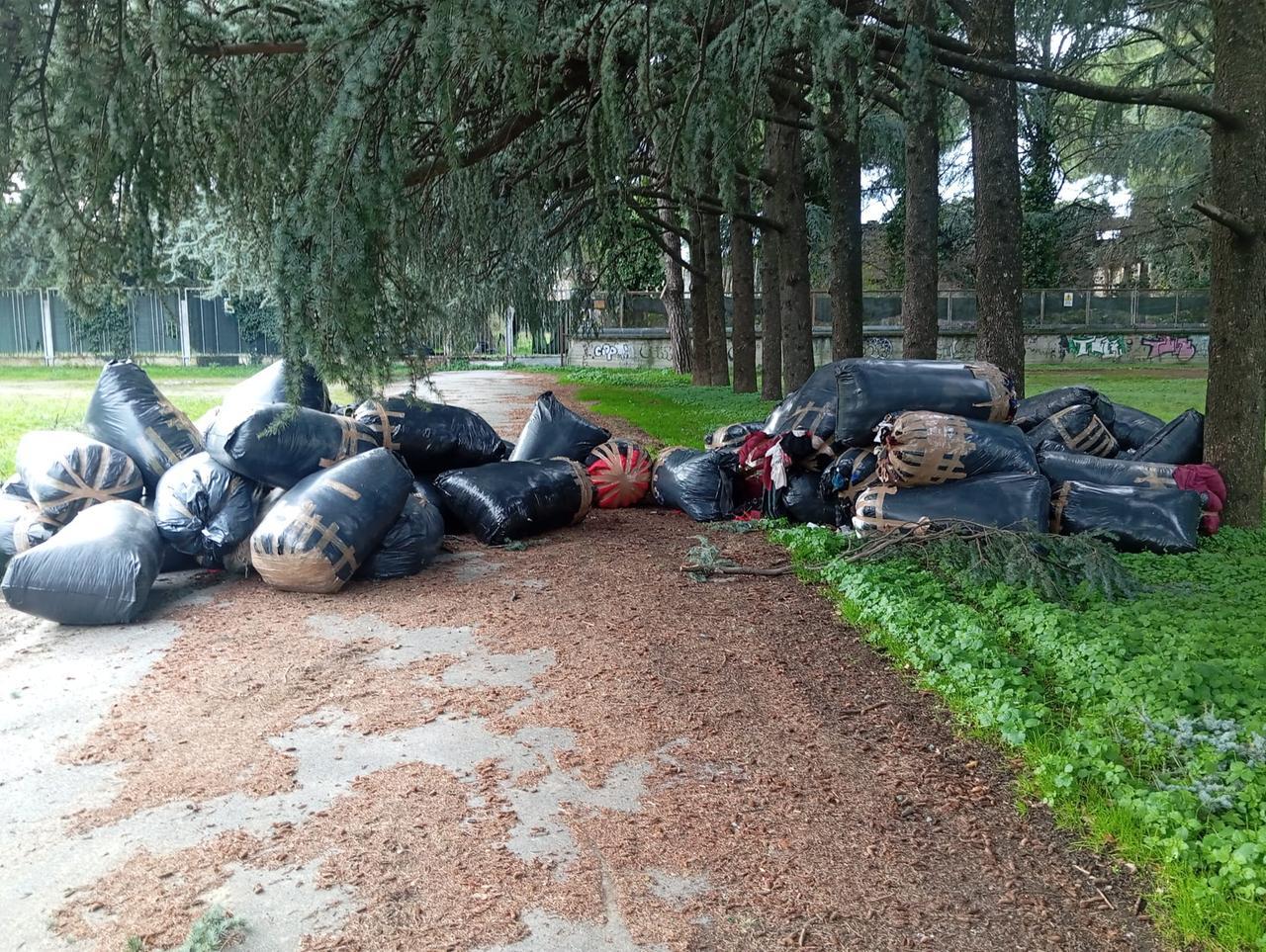
	I sacchi neri abbandonati nell'area ex Banci (foto Giovanni Tarducci)

