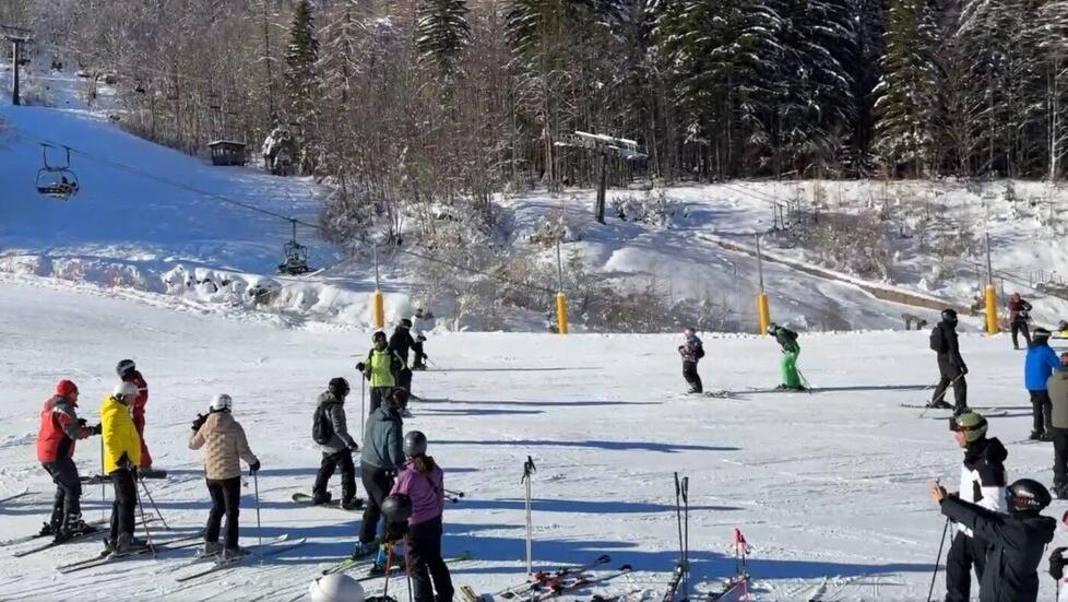 Sciatori all'Abetone