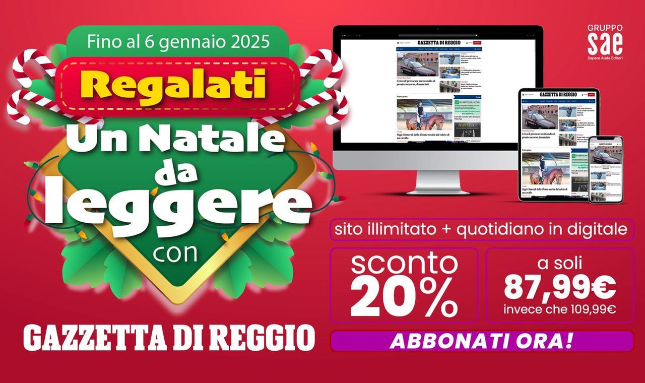 Con la Gazzetta di Reggio è già Natale: sconto del 20% per sito e quotidiano digitale