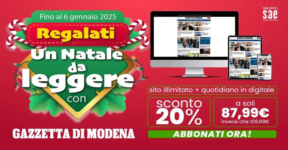 L’offerta di Natale della Gazzetta di Modena: sito illimitato più quotidiano digitale a un prezzo speciale
