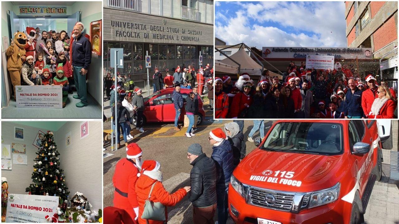 Un corteo festoso di elfi e Babbi Natale riempie di gioia i bimbi ricoverati