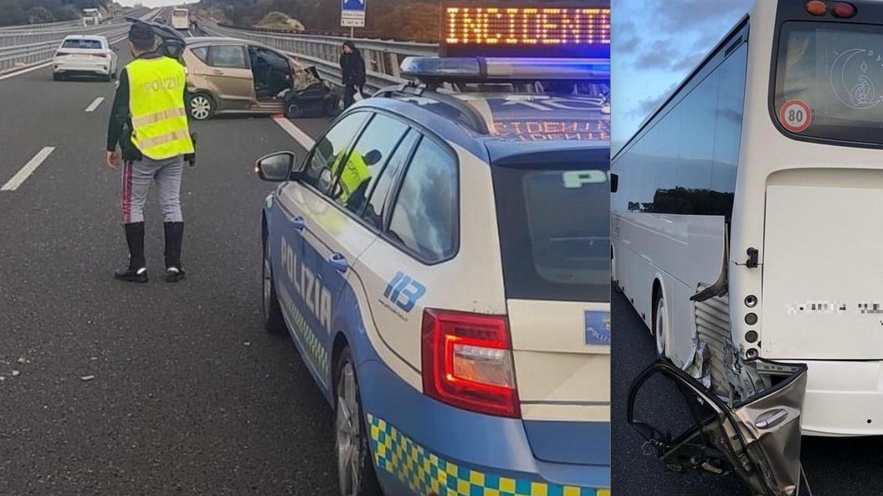 Schianto sulla Sassari-Olbia: auto finisce contro un pullman