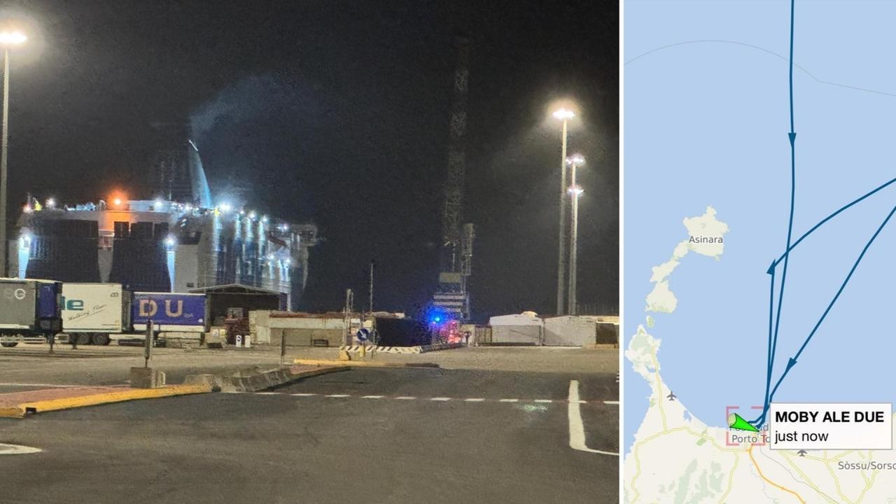 Fiamme in un garage della Moby Ale Due, dopo la notte a bordo i 268 passeggeri ripartono da Olbia