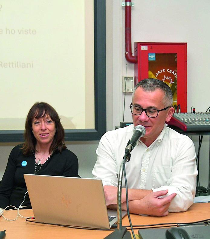 Da sinistra Michela Sinesi e Fabrizio Puddu manager rispettivamente di Blue Float Energy e di Nadara