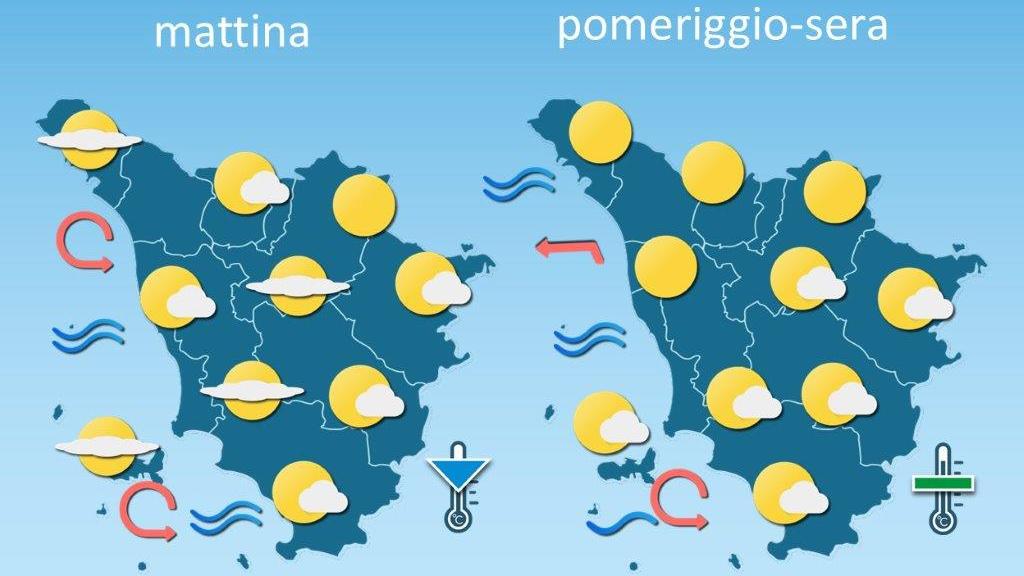 Sabato 21 dicembre: il meteo di oggi in Toscana