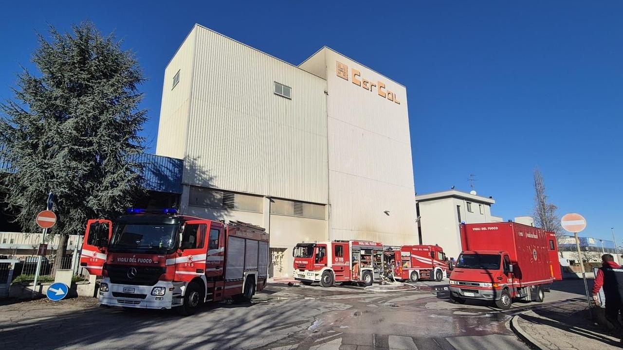 I vigili del fuoco alla Cercol di Sassuolo