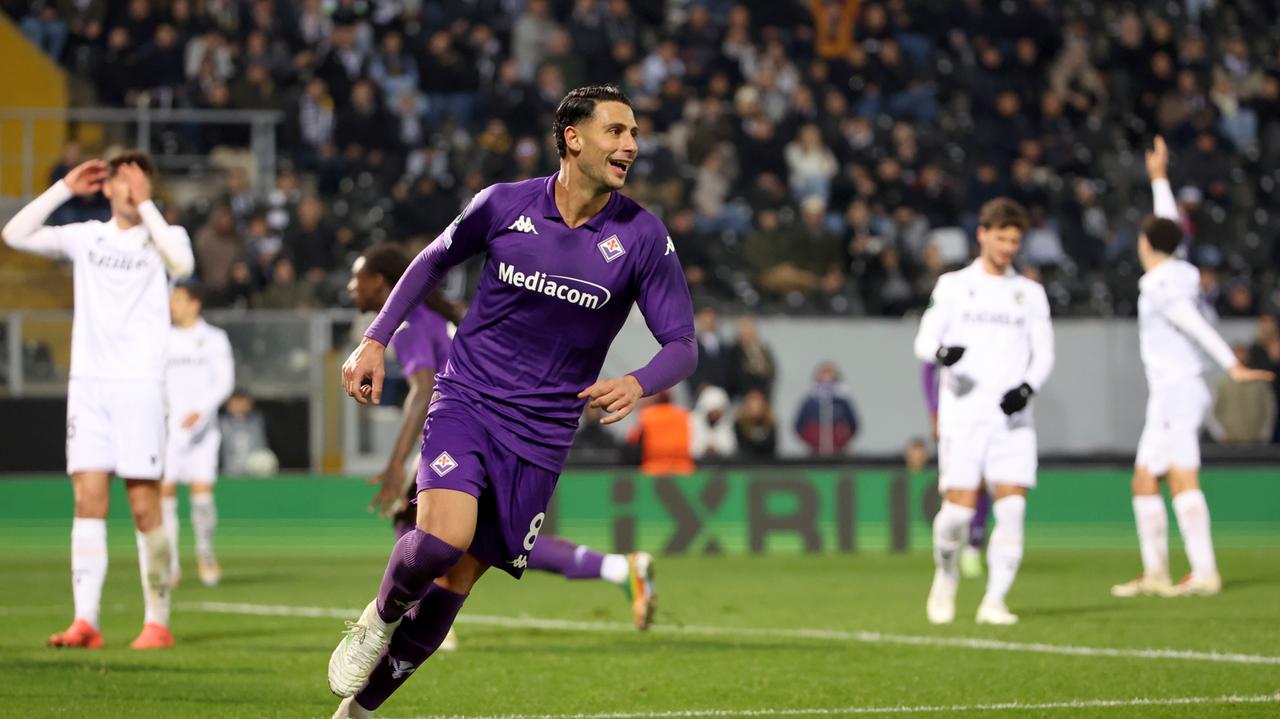 Rolando Mandragora dopo il gol al Vitoria Guimares