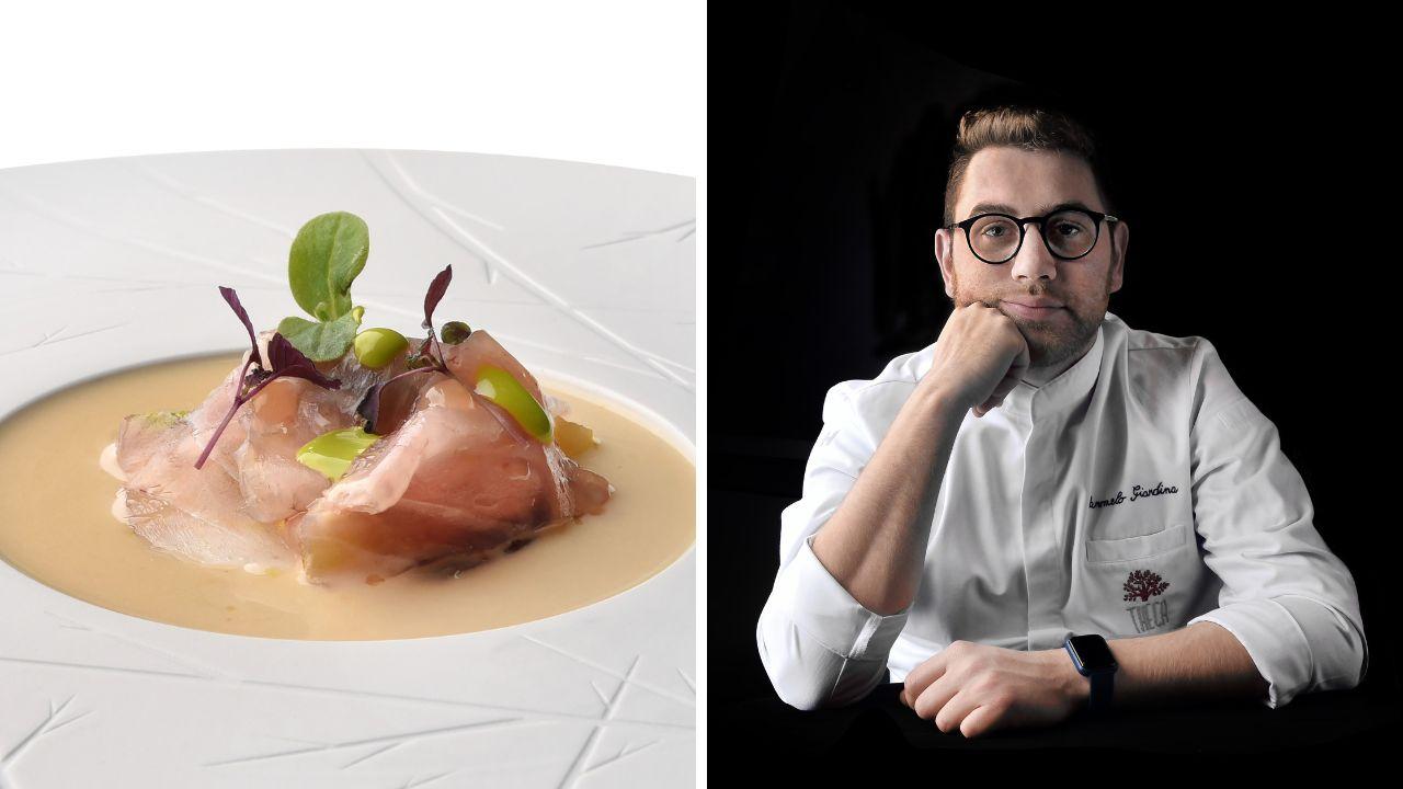 Carmelo Giardina e un suo piatto