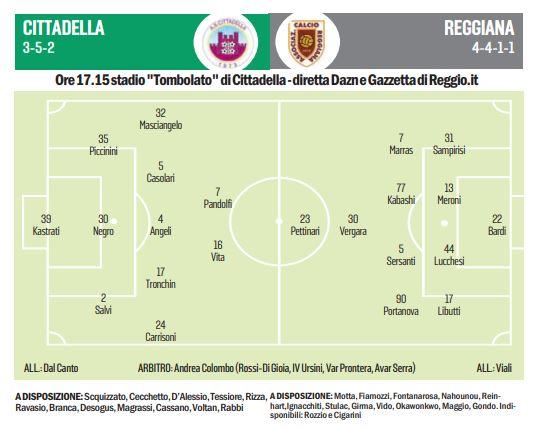 Cittadella-Reggiana, la Regìa cerca il regalo di Natale