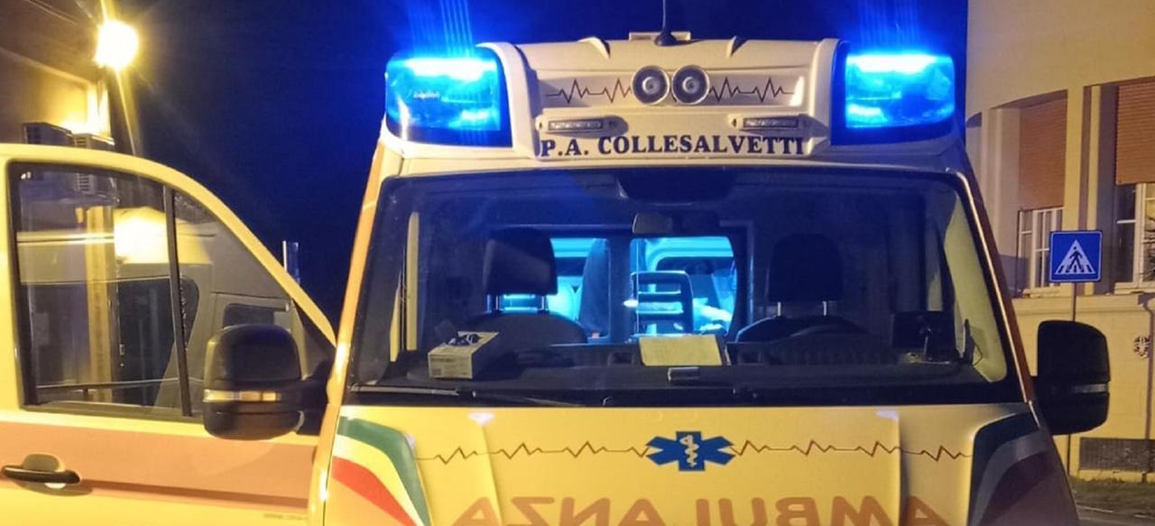 
	Un'ambulanza della Pubblica assistenza di Collesalvetti (foto d'archivio)

