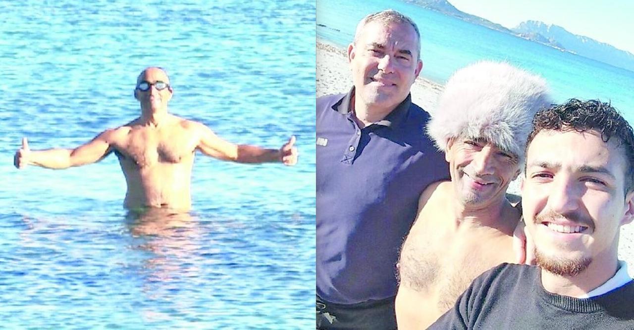 Olbia, allo Squalo in costume e colbacco: il re della spiaggia cerca sfidanti