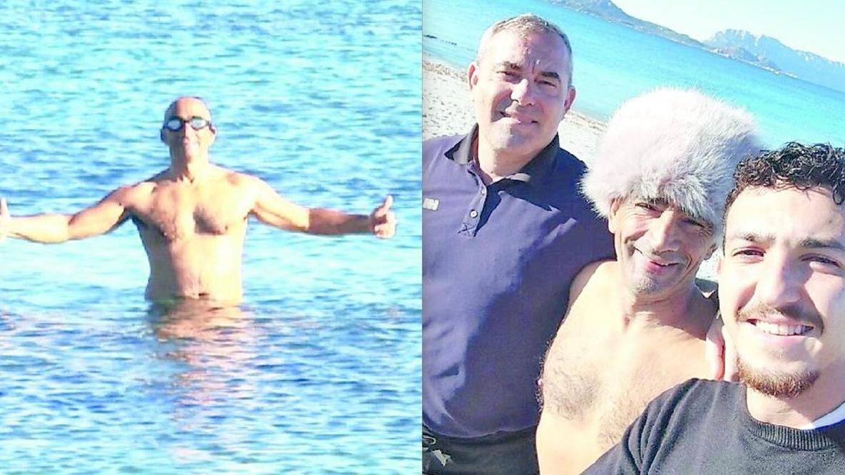 Olbia, allo Squalo in costume e colbacco: il re della spiaggia cerca sfidanti