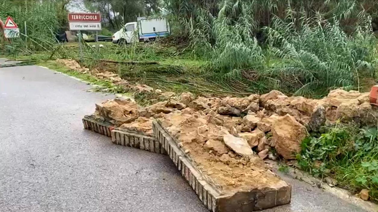 I danni del maltempo nella zona di Terricciola a ottobre 2024 (foto Franco Silvi)