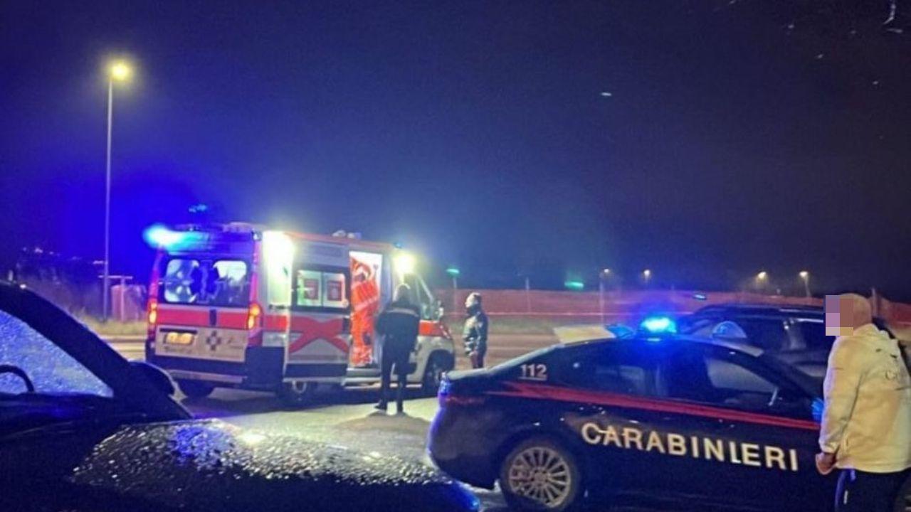 Ambulanza e carabinieri sul posto