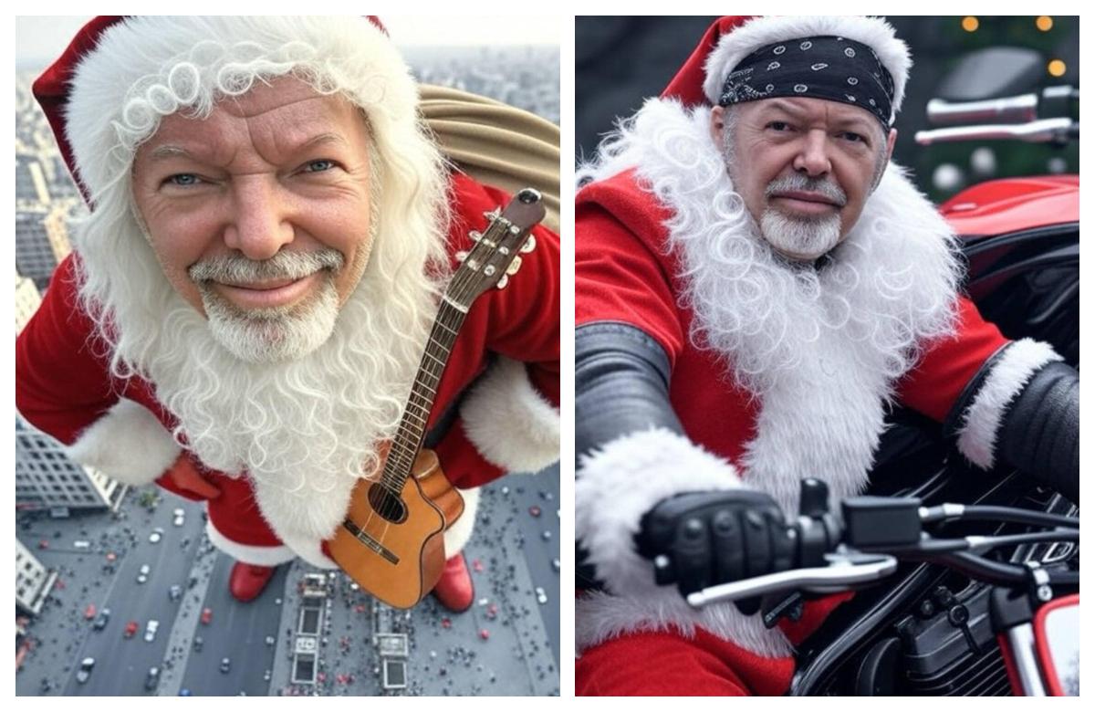 Buon Natale da… Babbo Vasco: virali le foto del rocker fatte con l’intelligenza artificiale