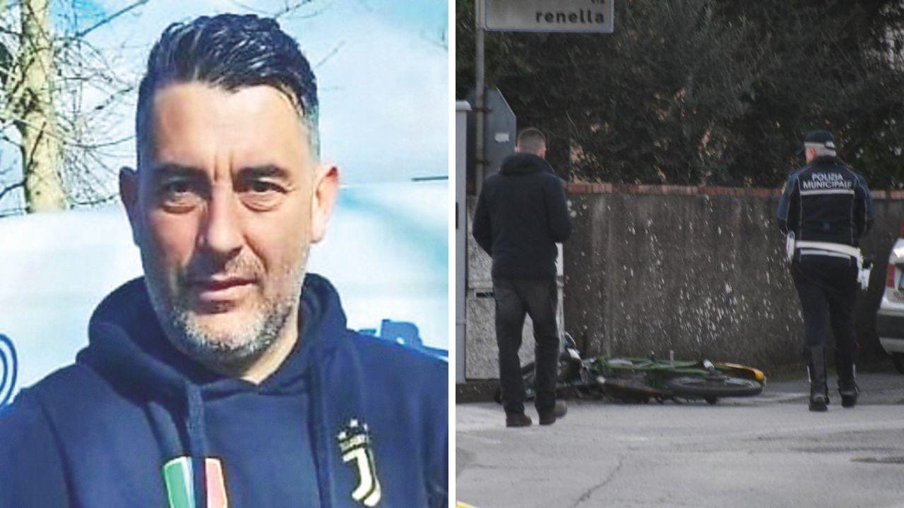 Emilio Baria e il punto dell'incidente (foto Cuffaro)