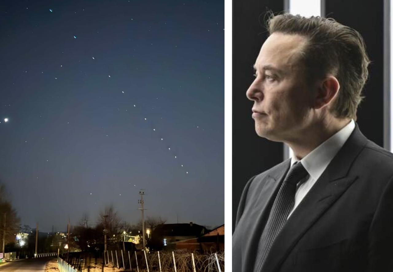 
	Starlink sui cieli di Spilamberto (foto di Mattia Rinaldi)

