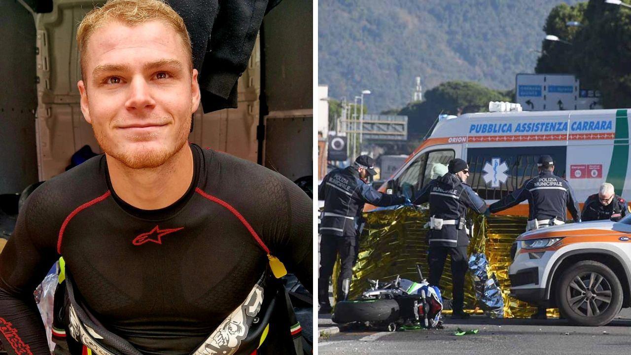 Lorenzo Iacazzi e il luogo della tragedia (Foto Fb/Cuffaro)