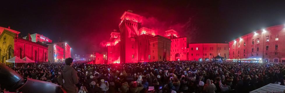 Capodanno in piazza a Ferrara, attesi in 30mila per l'incendio del Castello