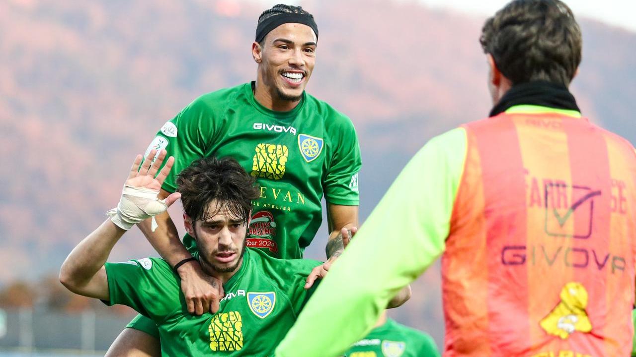 L'esultanza dopo il 2-0