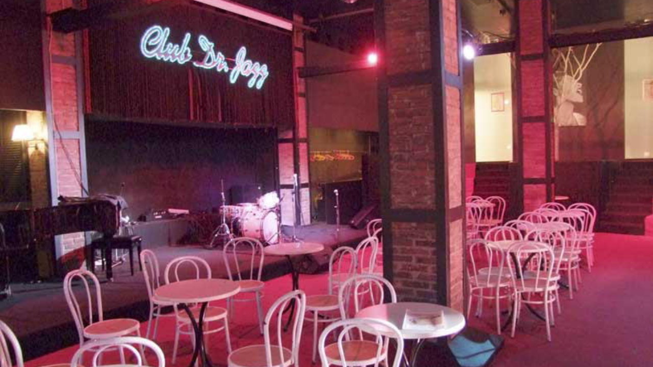L’interno del Dr. Jazz quando il locale era in attività