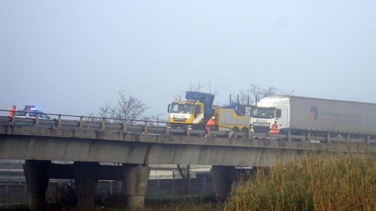 Il tratto dell'incidente (foto Franco Silvi)