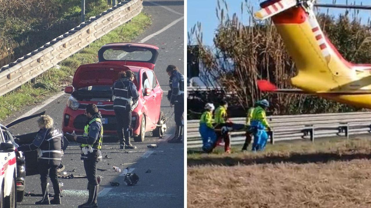 Il punto della tragedia e i primi soccorsi (Foto Paglianti)
