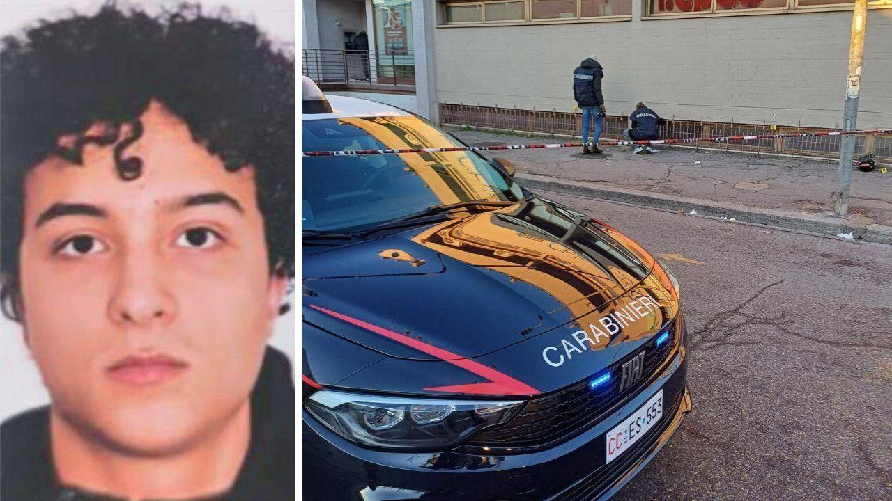 Maati Moubakir ucciso a 17 anni e i rilievi dei carabinieri sul luogo dell'omicidio
