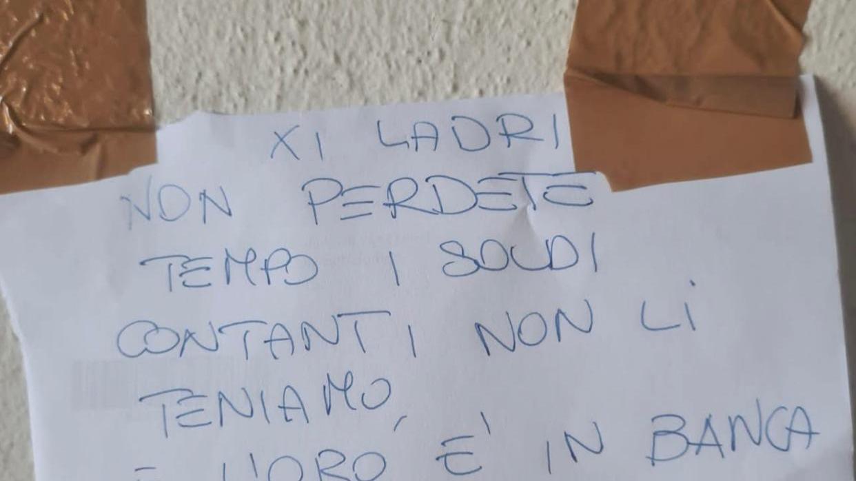 Campegine, scrive ai ladri dopo il furto: «Non abbiamo soldi, lasciate perdere»