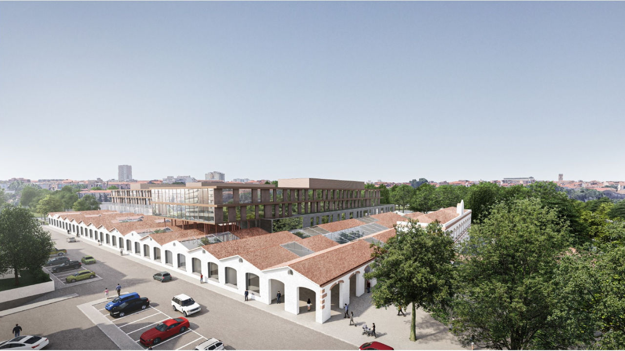 Un rendering del nuovo ospedale